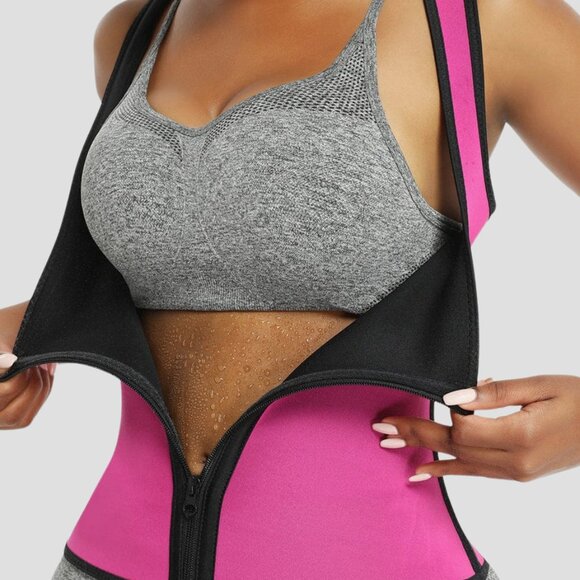 BodyHeat 7-Boned Sauna Vest, Hot Pink - Picture 1 of 12